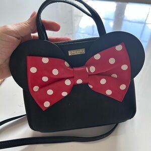 Kate Spade Black Bag with Red Polka Dot Bow